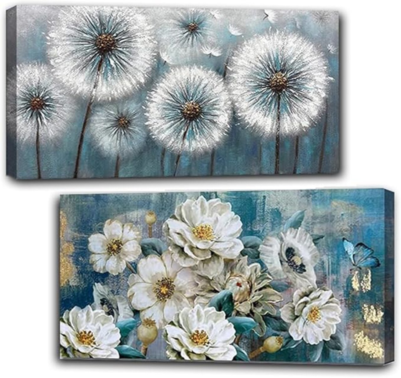 2 Pack Diamond Painting Kits,Large 5D DIY Dandelion Flower Diamond Painting Kits for Adults,DIY Full Drill Crystal Rhinestone Arts and Crafts,Gem Art Painting with Diamond Home Wall Decor (28X16inch)